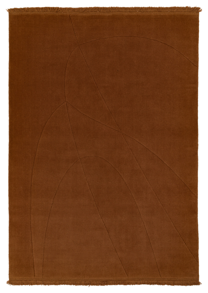 Gallery Direct Sienna Rug Terracotta - complete front product view, 230 x 160 cm