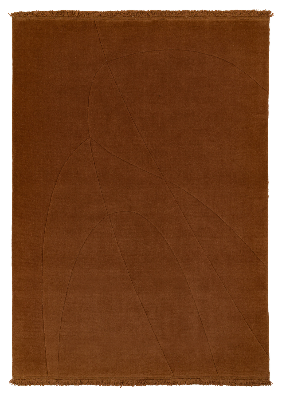 Gallery Direct Sienna Rug Terracotta - complete front product view, 290 x 200 cm