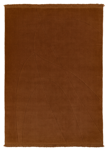 Gallery Direct Sienna Rug Terracotta - complete front product view, 290 x 200 cm