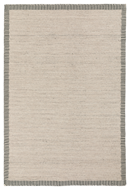 Gallery Direct Valena Border Rug Ecru - complete front product view, 230 x 160 cm