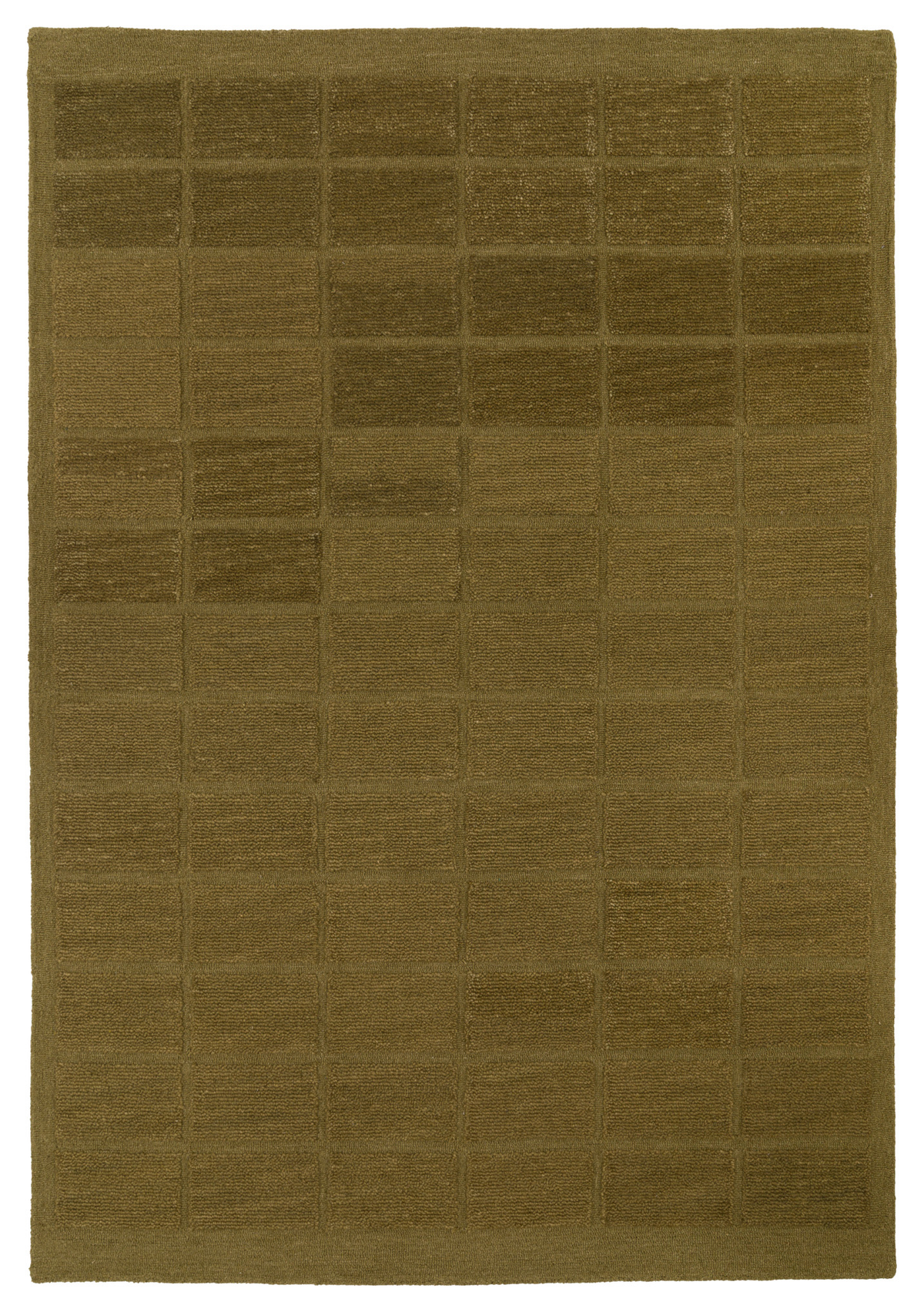 Gallery Direct Virelle Rug Olive - complete front product view, 230 x 160 cm