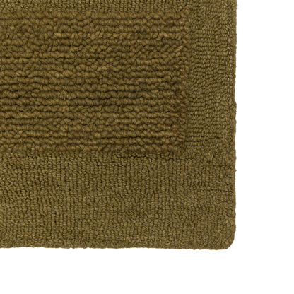 Gallery Direct Virelle Rug Olive - corner and edge showing woven texture and finishing