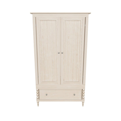 Approximate photo-reconstructed Artisan wardrobe AR review model; nominal 1100 x 580 x 1950 mm; hidden details estimated