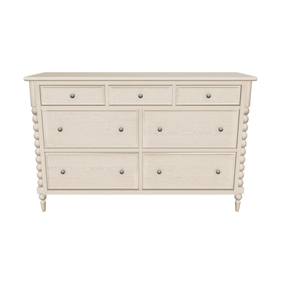 Photo-based approximate Artisan seven-drawer chest, nominal 140 x 45 x 90 cm. Review sample.