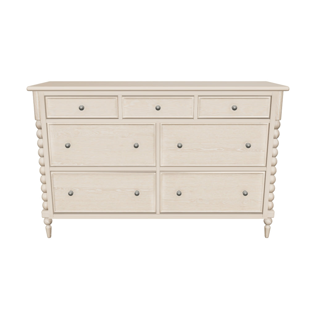 Photo-based approximate Artisan seven-drawer chest, nominal 140 x 45 x 90 cm. Review sample.