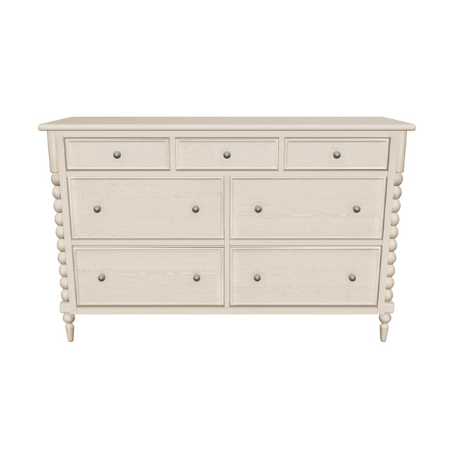 Photo-based approximate Artisan seven-drawer chest, nominal 140 x 45 x 90 cm. Review sample.