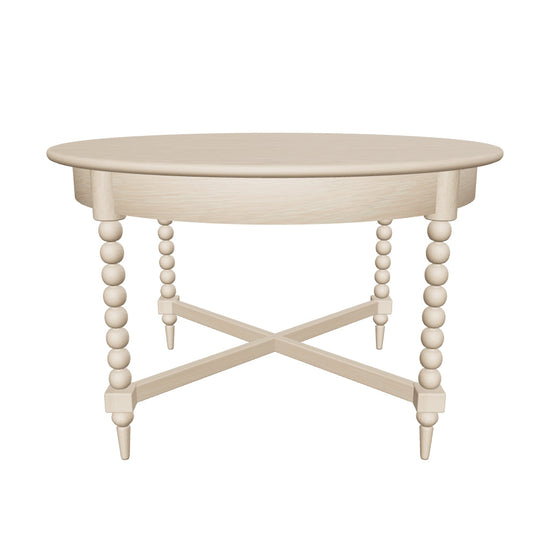 Approximate photo-reconstructed Artisan round-table; static closed nominal footprint, grain registration and hidden construction estimated