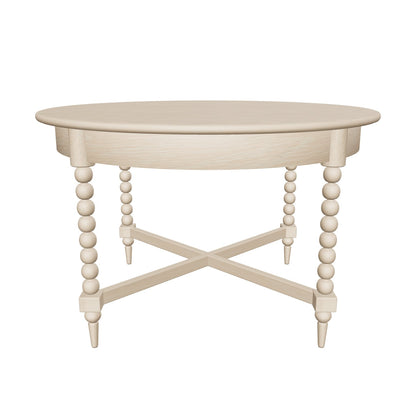Approximate photo-reconstructed Artisan round-table; static closed nominal footprint, grain registration and hidden construction estimated