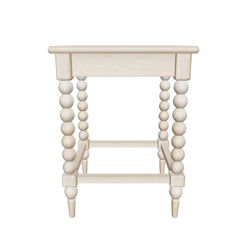 Photo-based approximate Artisan side-table; nominal product dimensions, review sample.