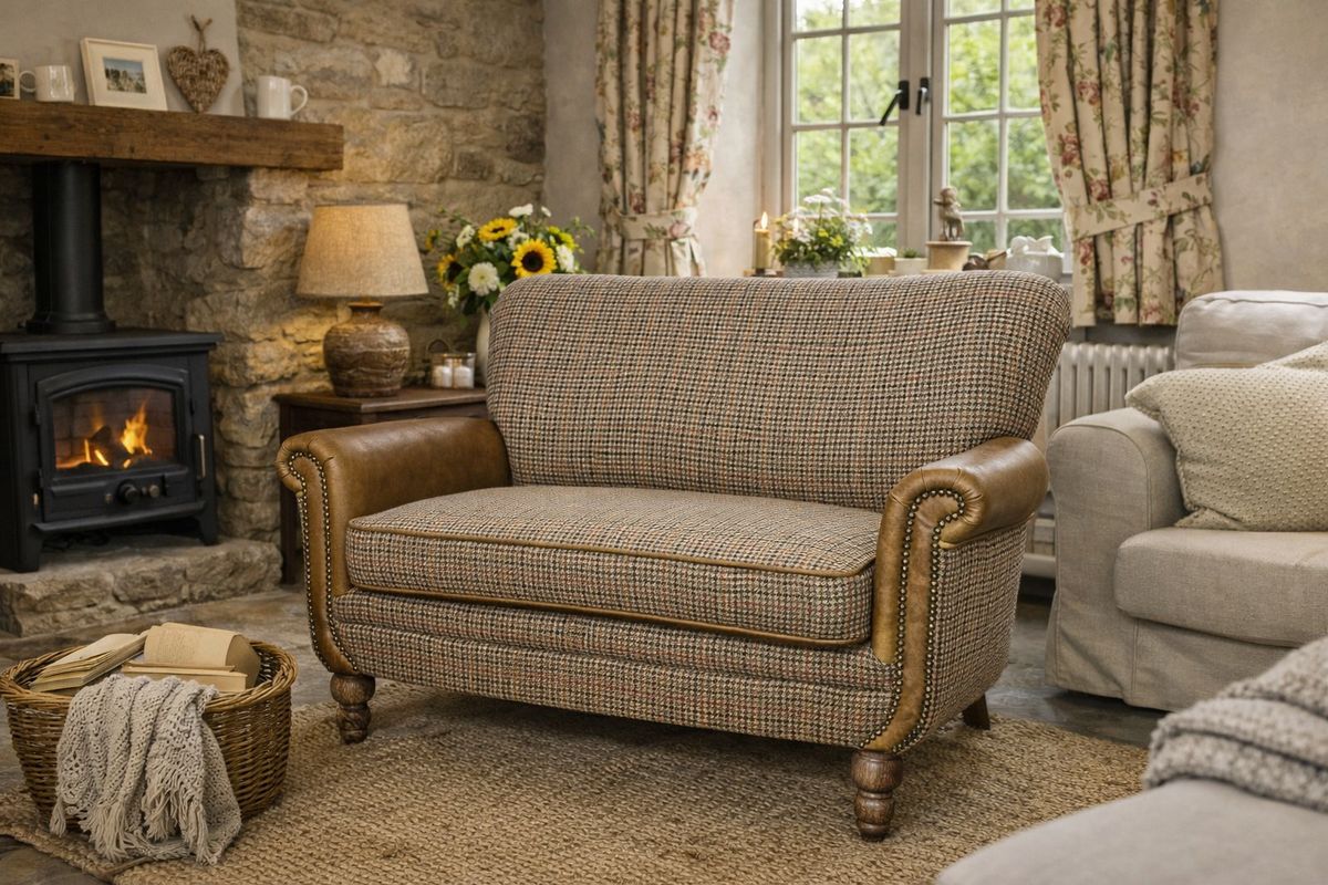 Vintage Sofa Company Damson 2 Seater Sofa Gotham Design — lifestyle setting