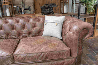 Vintage Sofa Company Gotti Club 3 Seater Espresso Leather — detail view