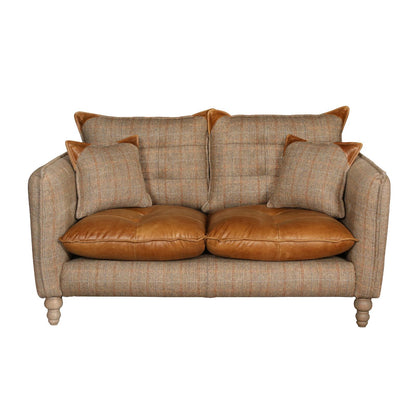 Vintage Sofa Company Regent 2 Seat Sofa - Hunting Lodge and Cerato Brown leather — studio product view