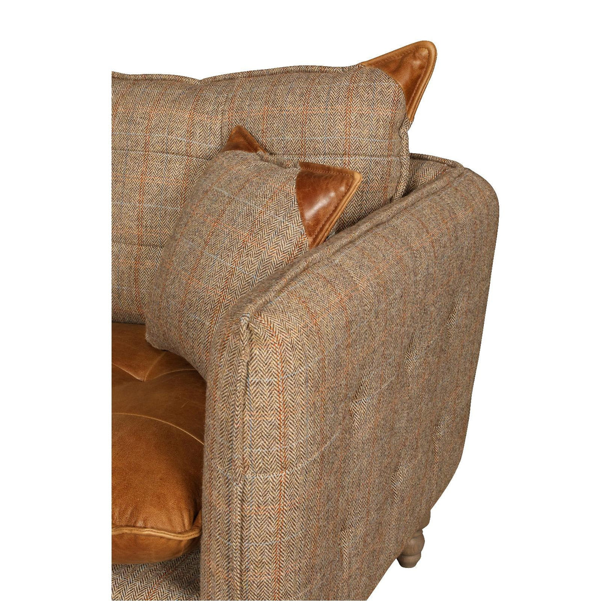 Vintage Sofa Company Regent 2 Seat Sofa - Hunting Lodge and Cerato Brown leather — studio product view