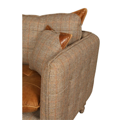 Vintage Sofa Company Regent 2 Seat Sofa - Hunting Lodge and Cerato Brown leather — studio product view