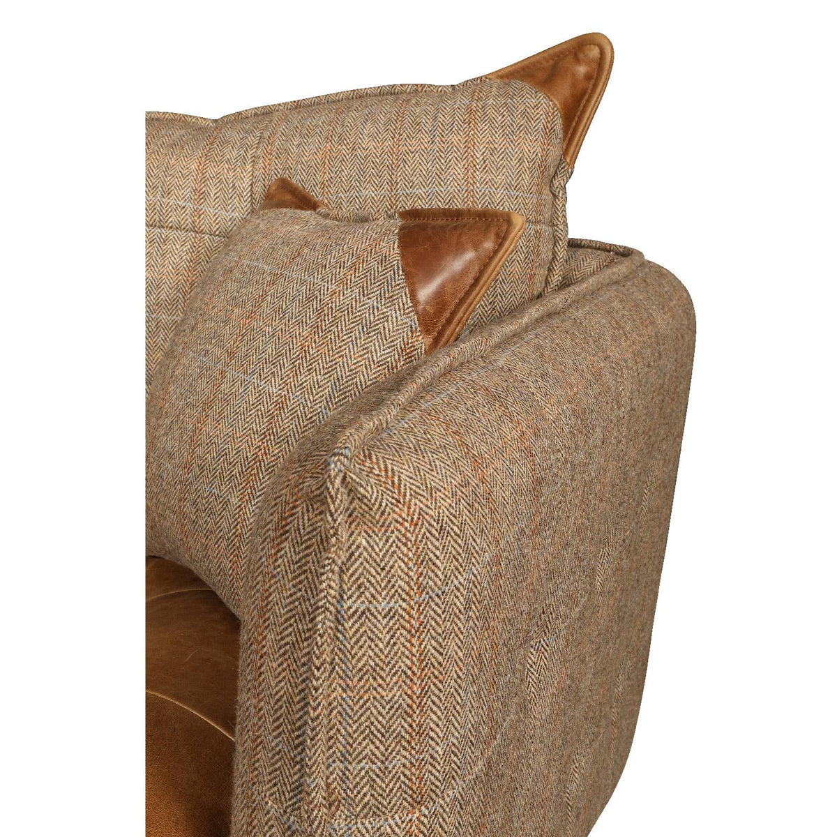 Vintage Sofa Company Regent 2 Seat Sofa - Hunting Lodge and Cerato Brown leather — studio product view