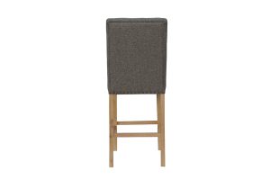 Kettle Interiors Button Back Stool With Studs Dark Grey | Shackletons