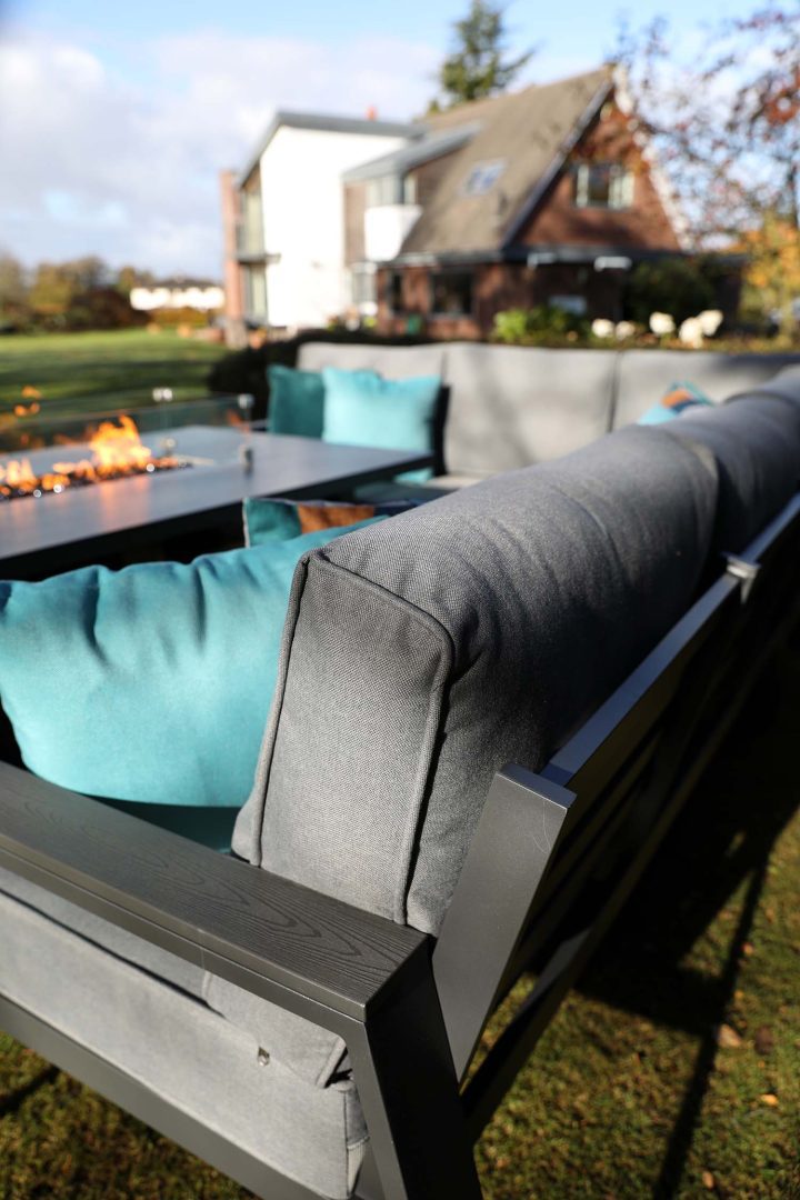 Supremo Melbury L Shape Rectangular Modular Fire Pit Set with Cover | Shackletons