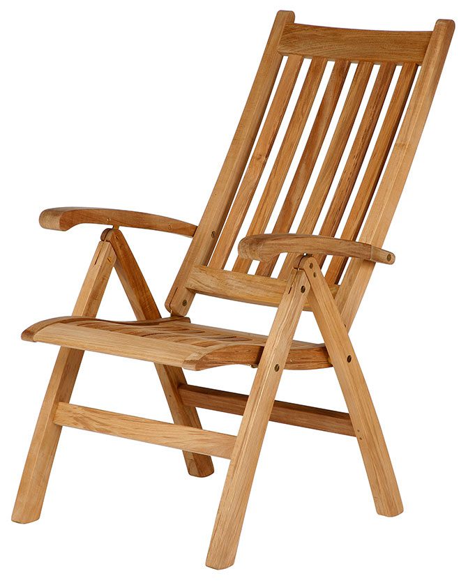 Barlow Tyrie Ascot Folding Highback Recliner Chair(Excluding Cushion)