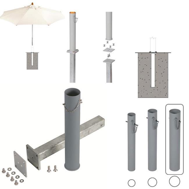 Barlow Tyrie Parasol In ground Base 61   Large High Dining for Ø61mm diameter pole | Shackletons