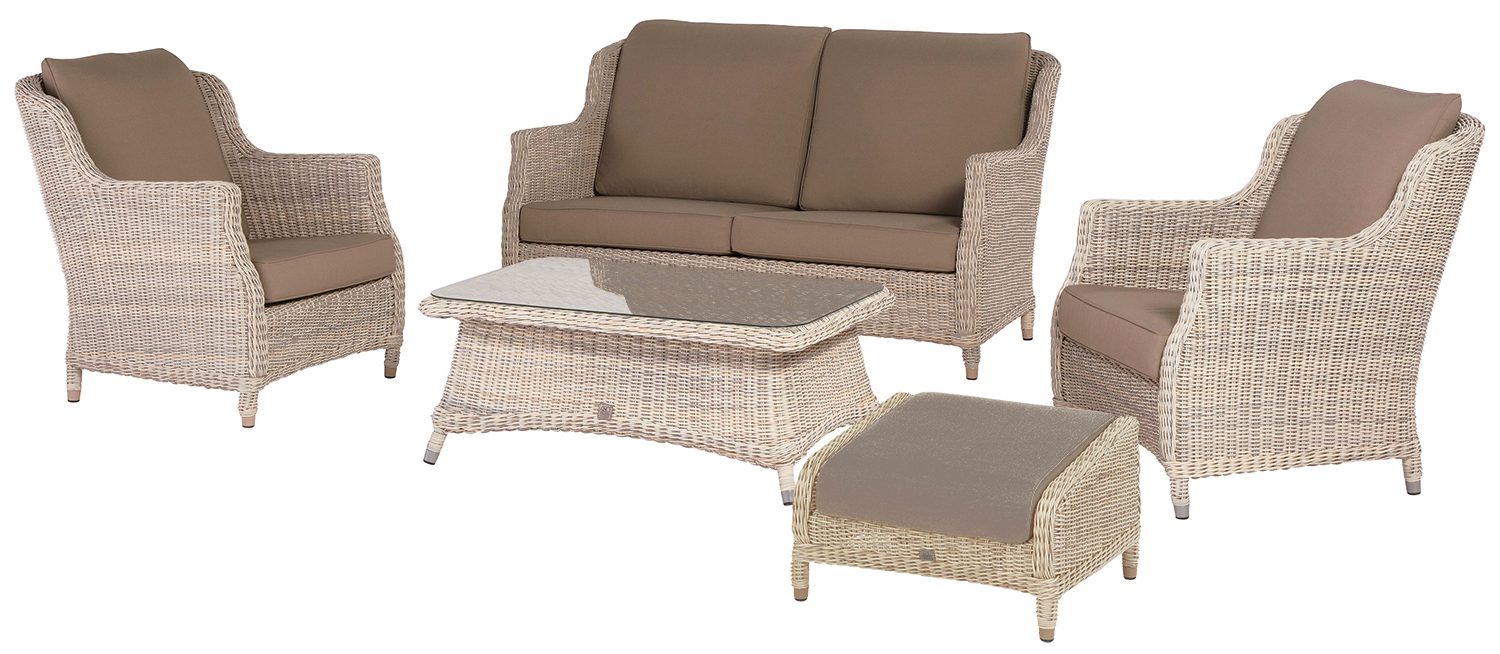 4 Seasons Outdoor Brighton Lounge Set in Praia Weave