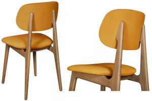 Pair of Carlton Furniture Bari Chairs Plush Mustard | Shackletons