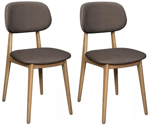 Pair of Carlton Furniture Bari Chairs Plush Steel | Shackletons
