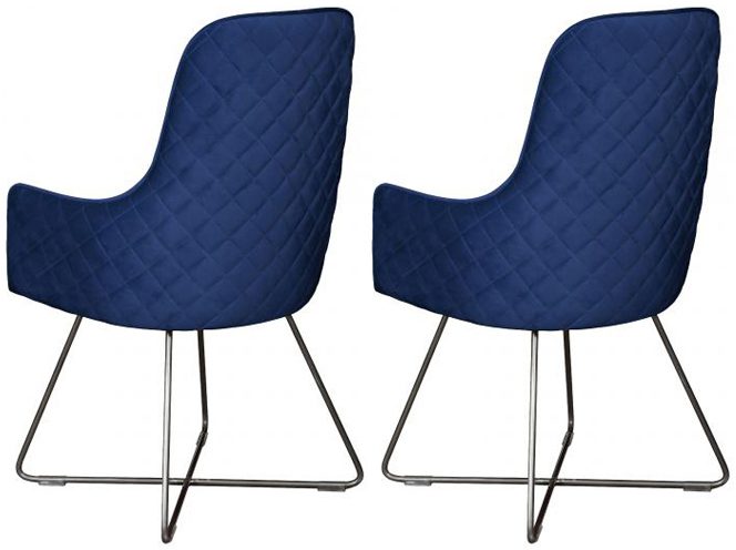 Pair of Carlton Furniture Utah Chairs - Plush Marine
