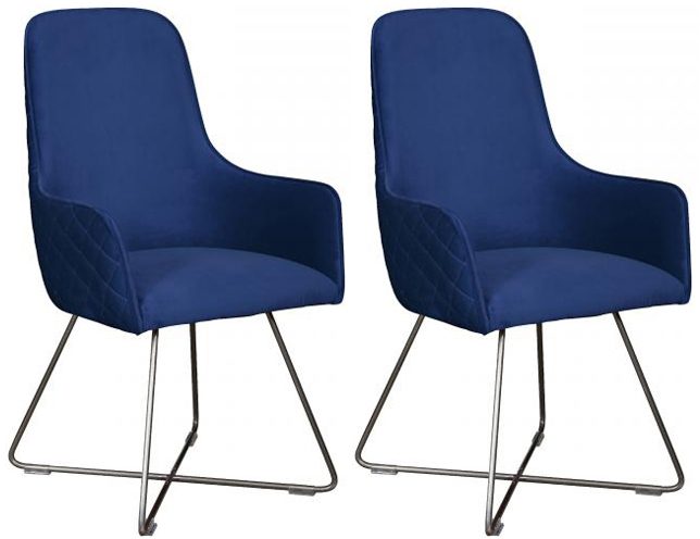 Pair of Carlton Furniture Utah Chairs   Plush Marine | Shackletons