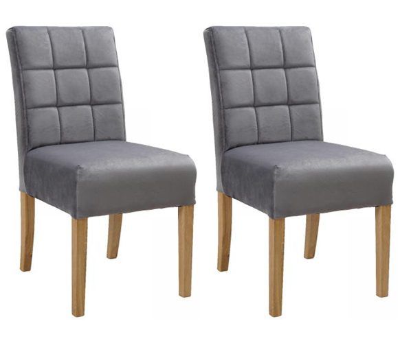 Pair of Carlton Furniture - Colin Chairs - Plush Steel