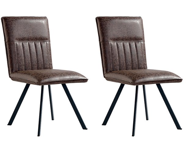 Pair of Kettle Interiors Dining Chairs Brown | Shackletons