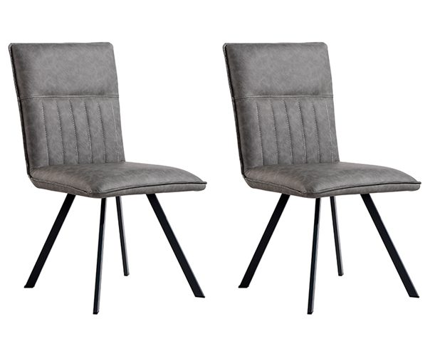 Pair of Kettle Interiors Dining Chairs – Grey