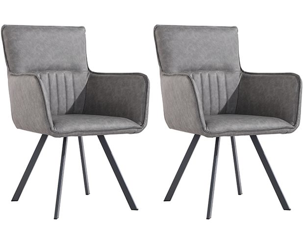 Pair of Kettle Interiors Carver Chairs - Grey