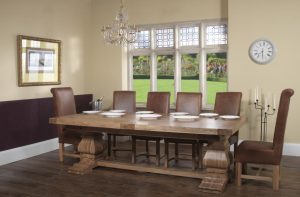Carlton Furniture Windermere Rustic Monastery Extending Dining Table | Shackletons