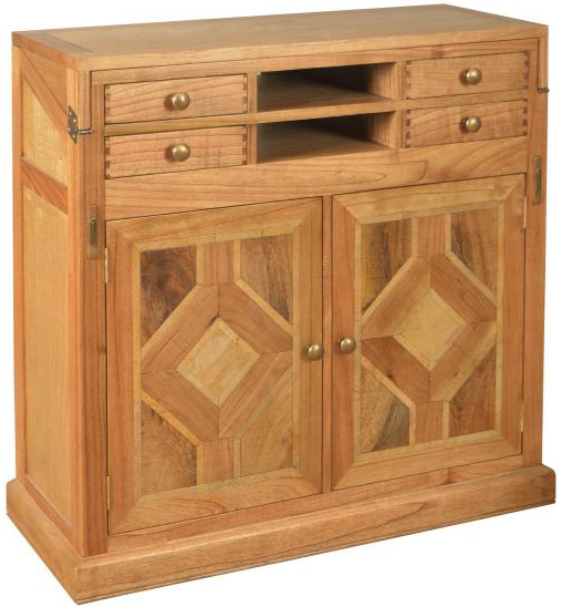 Carlton Furniture - Welbeck Campaign Desk with Marble Inlay