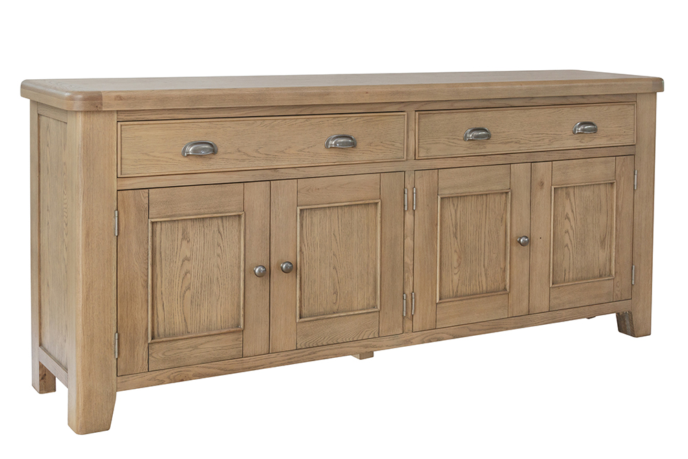 Kettle Interiors Parker Natural 4 Door Sideboard | Shackletons