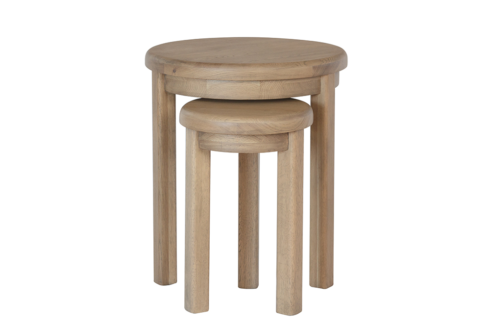 Kettle Interiors Parker Natural Round Nest of Tables