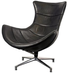 Carlton Furniture Costello Chair Black Leather | Shackletons
