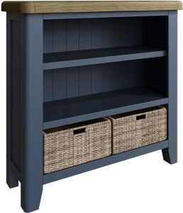 Kettle Interiors Parker Dining Blue Small Bookcase | Shackletons