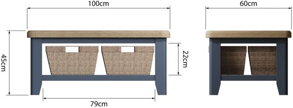 Kettle Interiors Parker Dining Blue Coffee Table | Shackletons