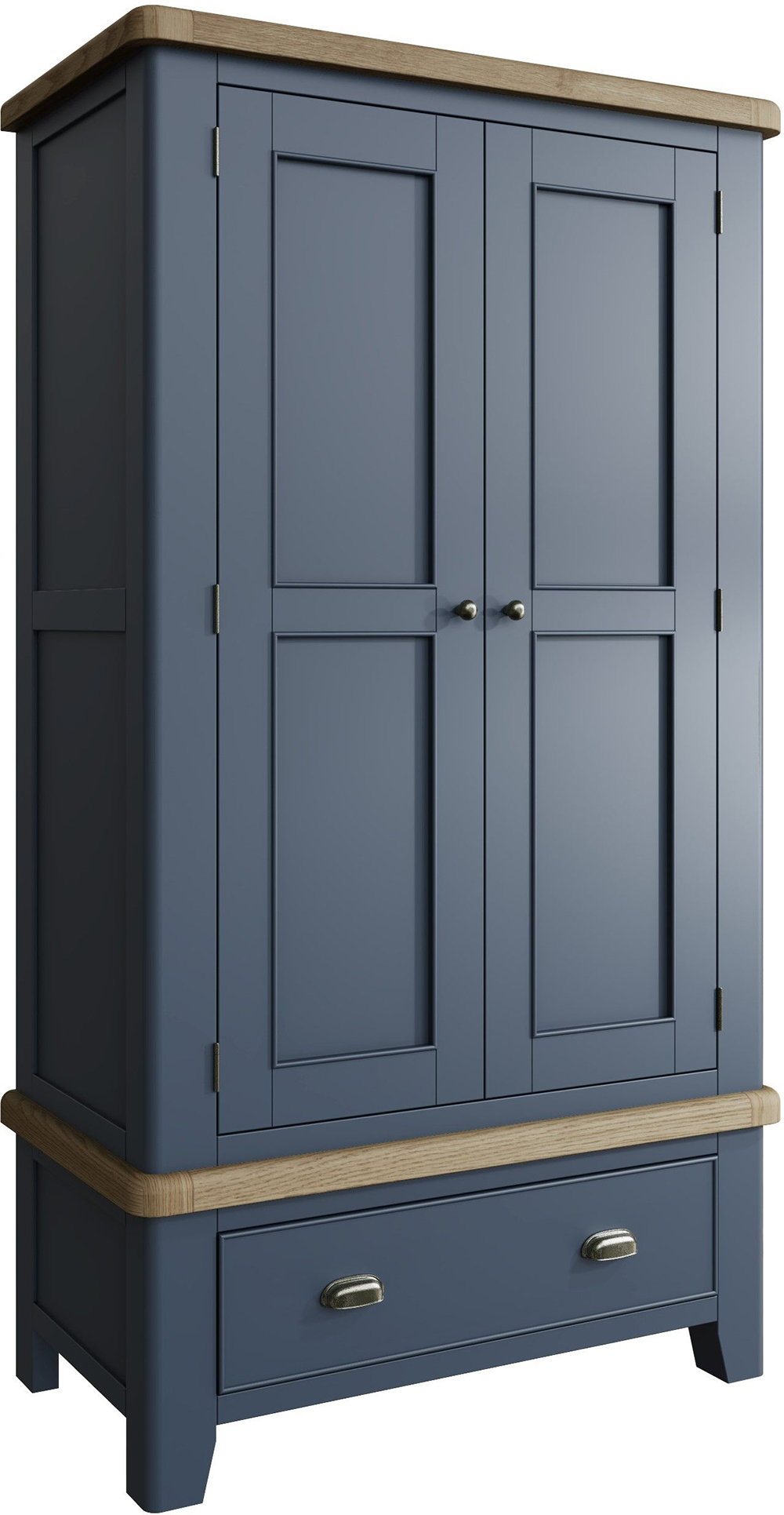 Kettle Interiors Parker Bedroom Blue 2 Door Wardrobe