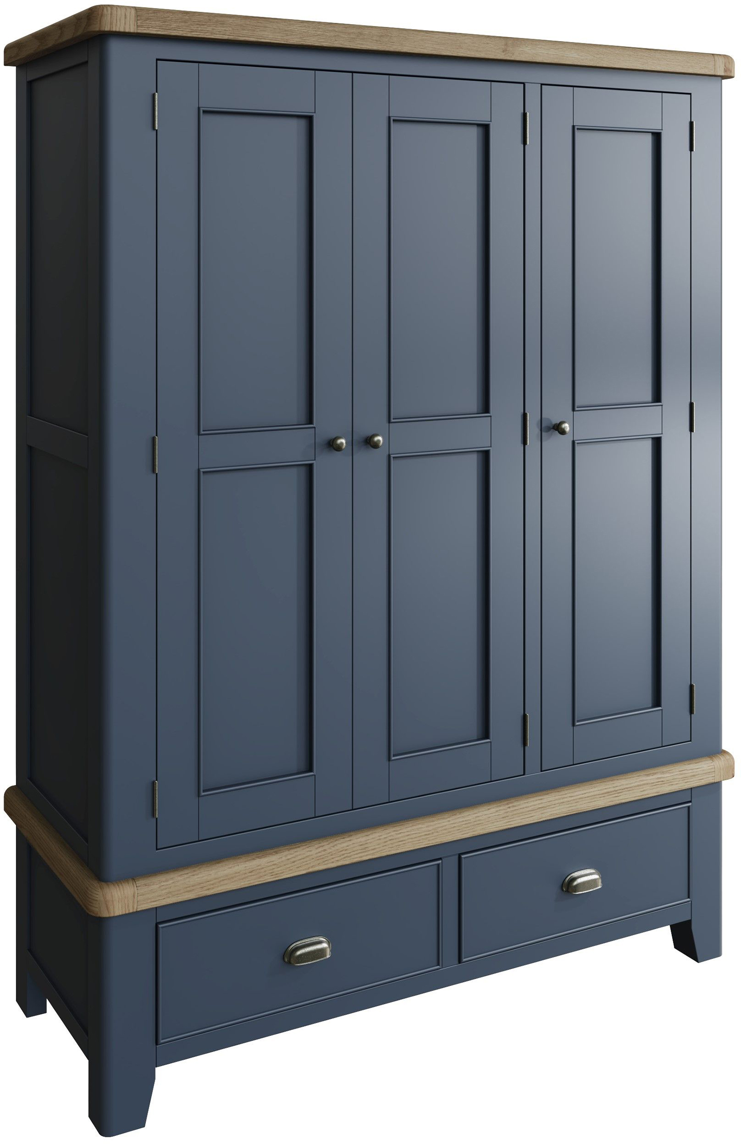 Kettle Interiors Parker Bedroom Blue 3 Door Wardrobe