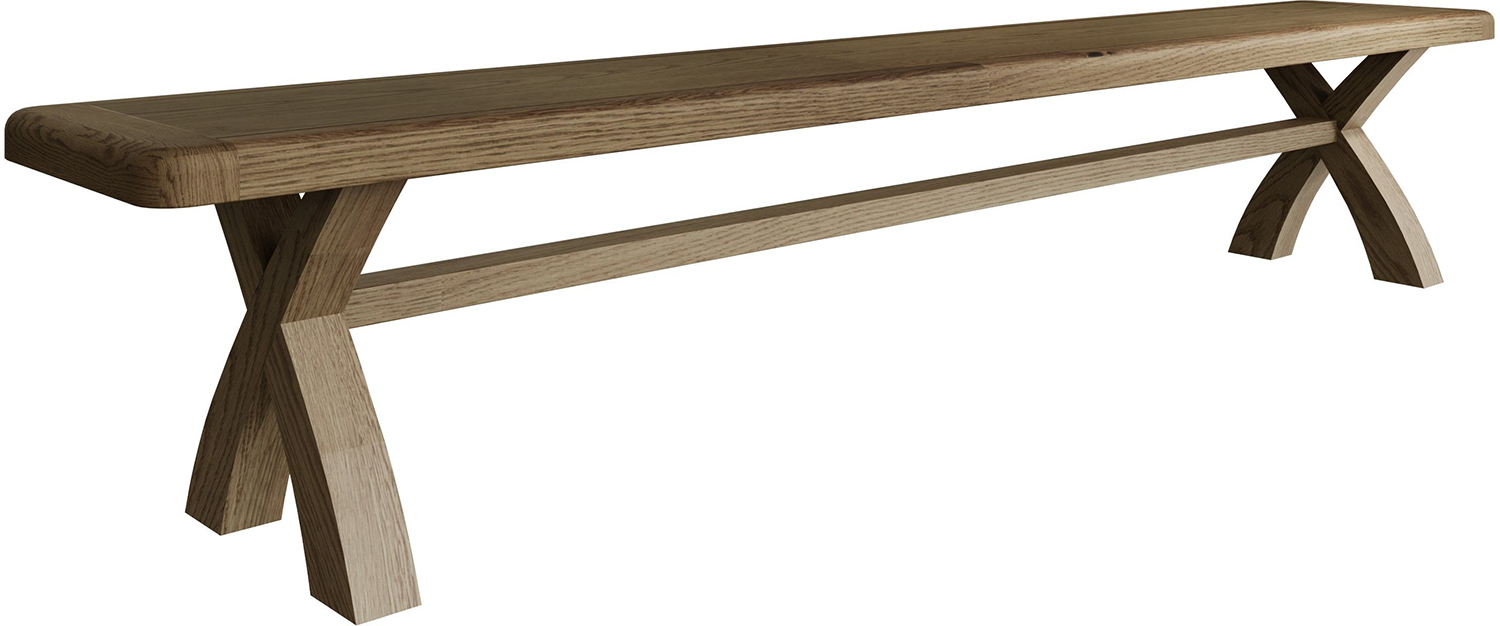 Kettle Interiors Parker Natural 2.5m Cross Leg Dining Bench