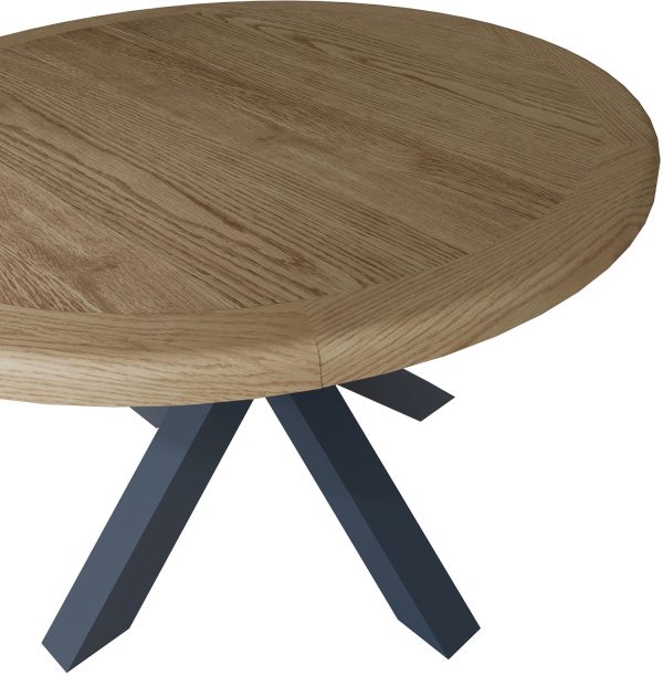 Kettle Interiors Parker Dining Blue Small Round Table | Shackletons