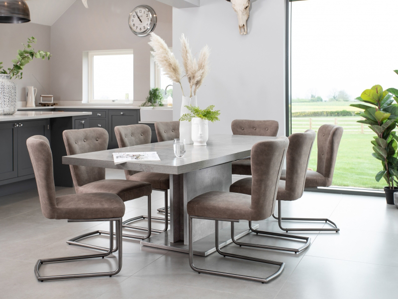 Baker Furniture Petra 160cm 220cm Extending Dining Set with Oscar Chairs | Shackletons