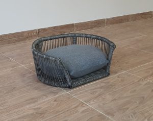 Perfect Pet Beds Harp in Charcoal with Grey Cushion | Shackletons