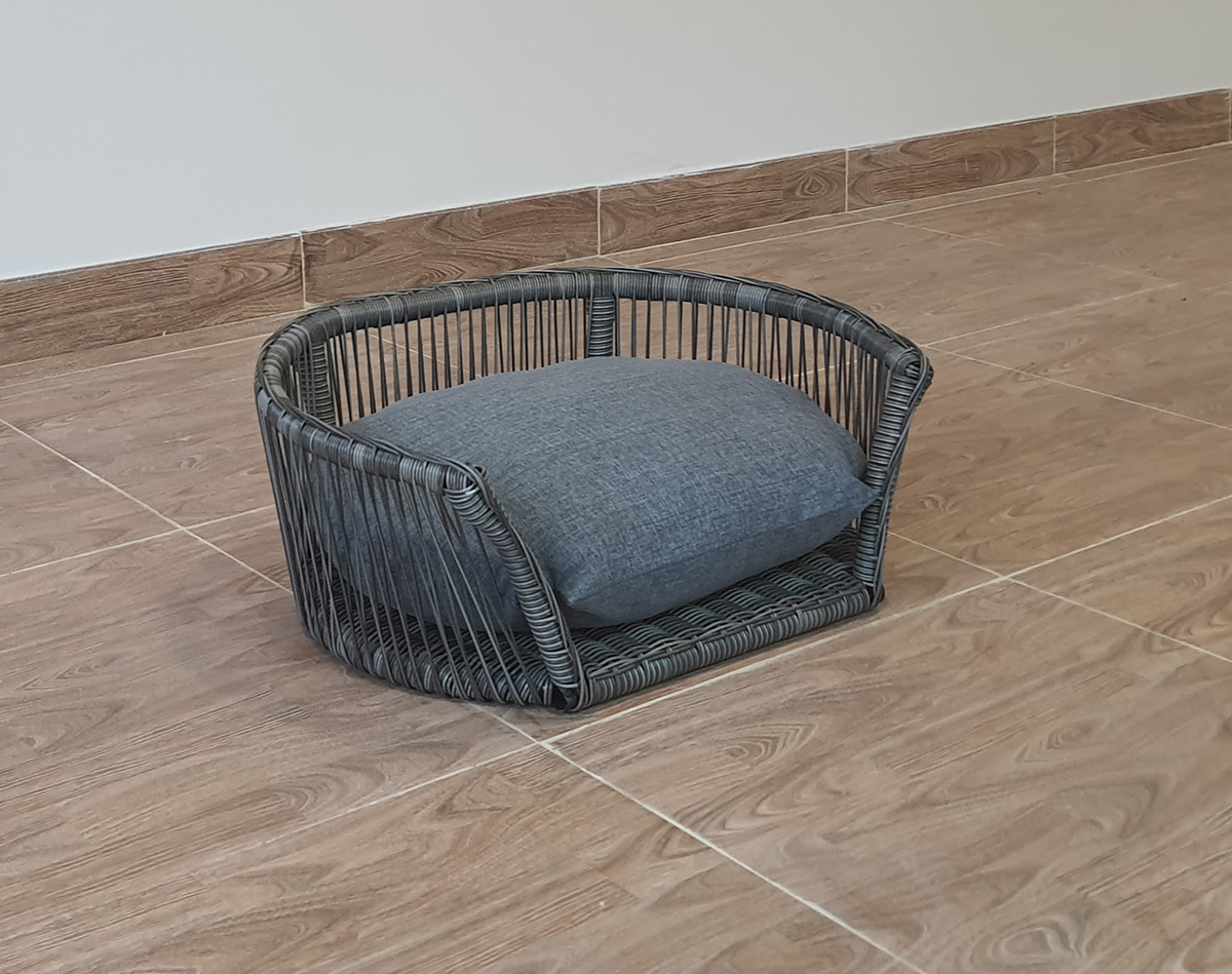 Perfect Pet Beds Harp in Charcoal with Grey Cushion