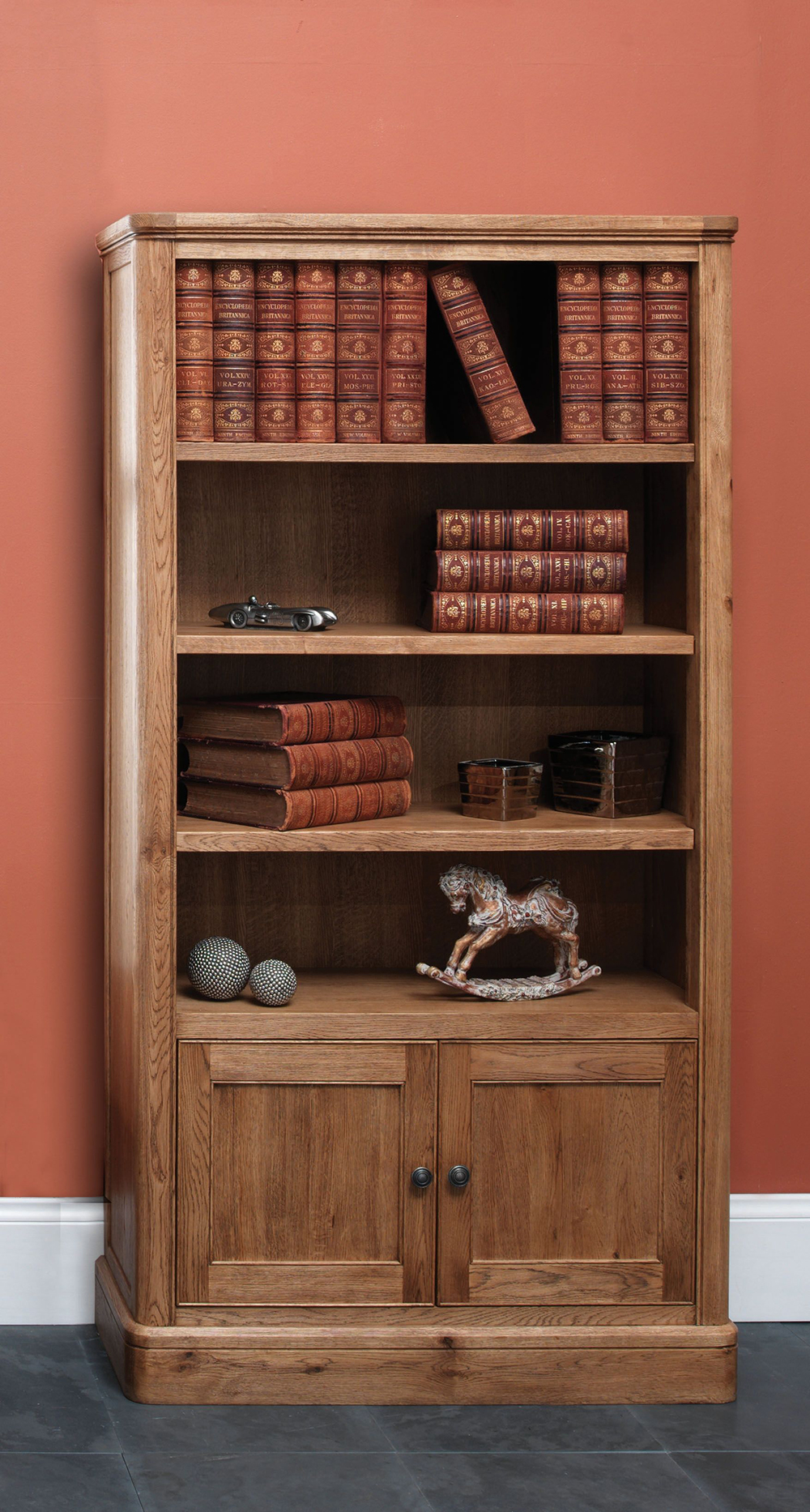 Tall bookcase on sale with cupboard