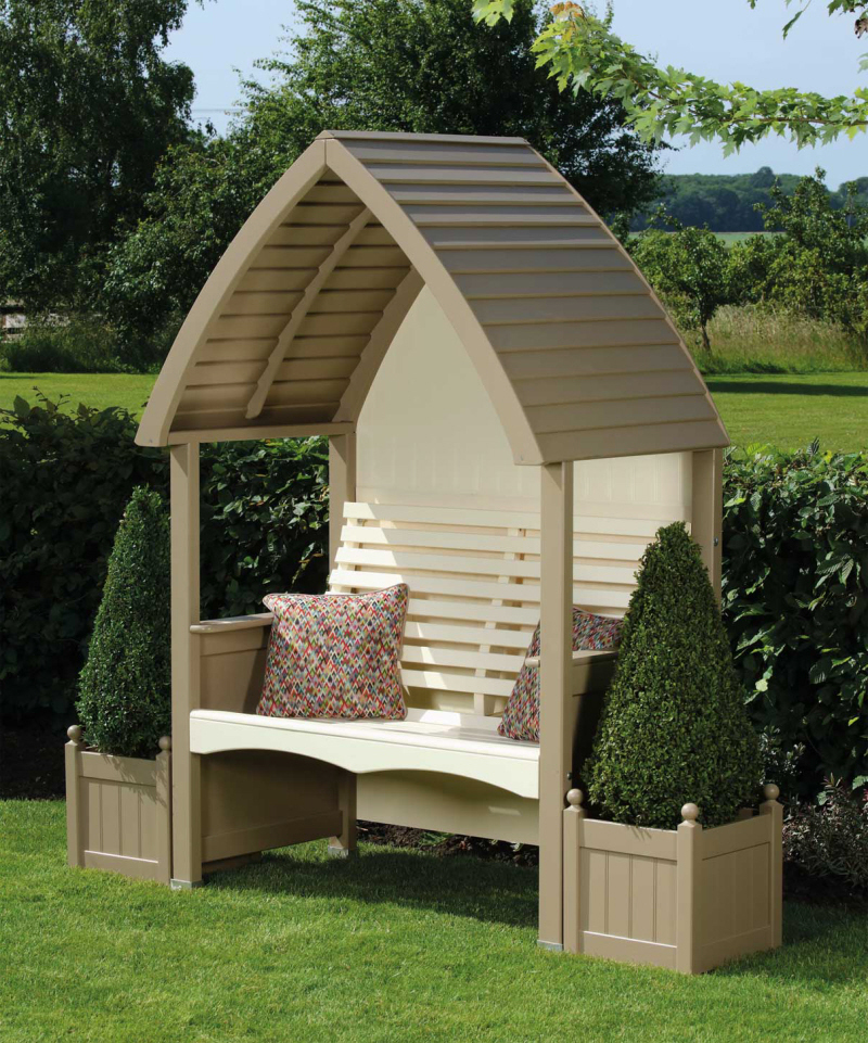 AFK Garden Products Cottage Arbour Nutmeg and Cream