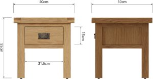Kettle Interiors CO Lamp Table with Drawer | Shackletons