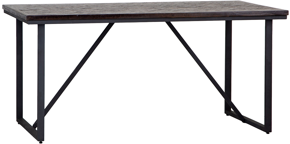 Kettle Interiors BA 1.6m Dining Table - Teak & Iron